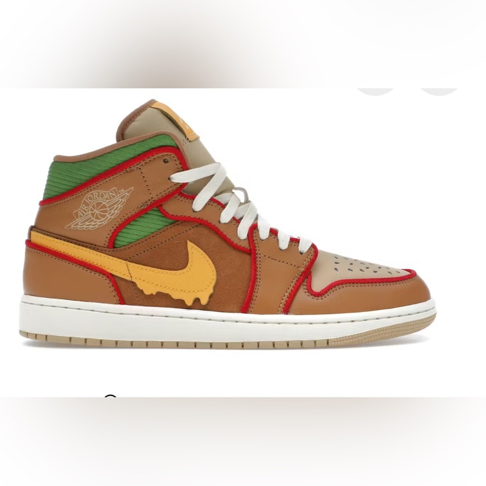 💯Authentic Air Jordan 1 Mid (Cheeseburger)